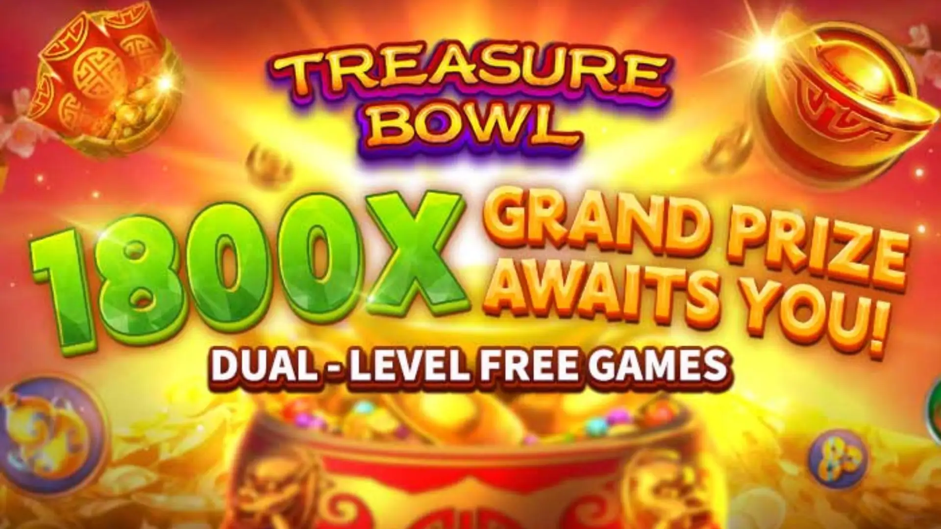 Multiplicadores Treasure Bowl aggpg - 7777x Máximo com Tigela Dourada
